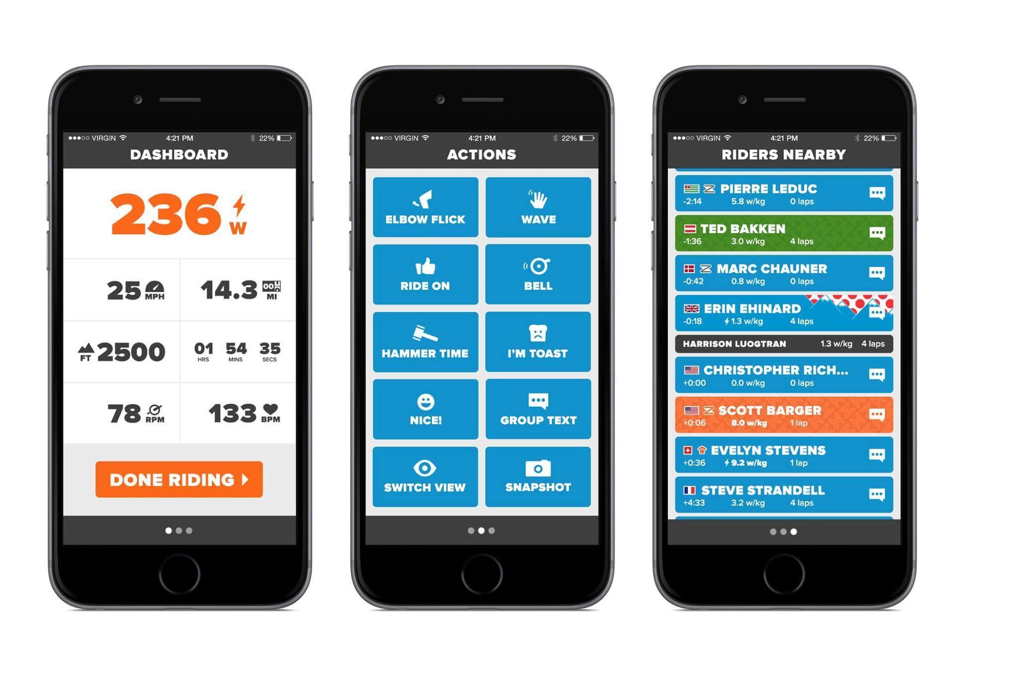 L’application Zwift Companion fonctionne autant sur les appareils d’Apple que sur ceux d’Android.