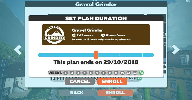 JVous pouvez modifier la durée d’un plan d’entraînement. Je kunt de duur van een training plan zelf altijd aanpassen. Votre objectif final est-il un peu plus tôt ? Il suffit de raccourcir un peu le plan d'entraînement.