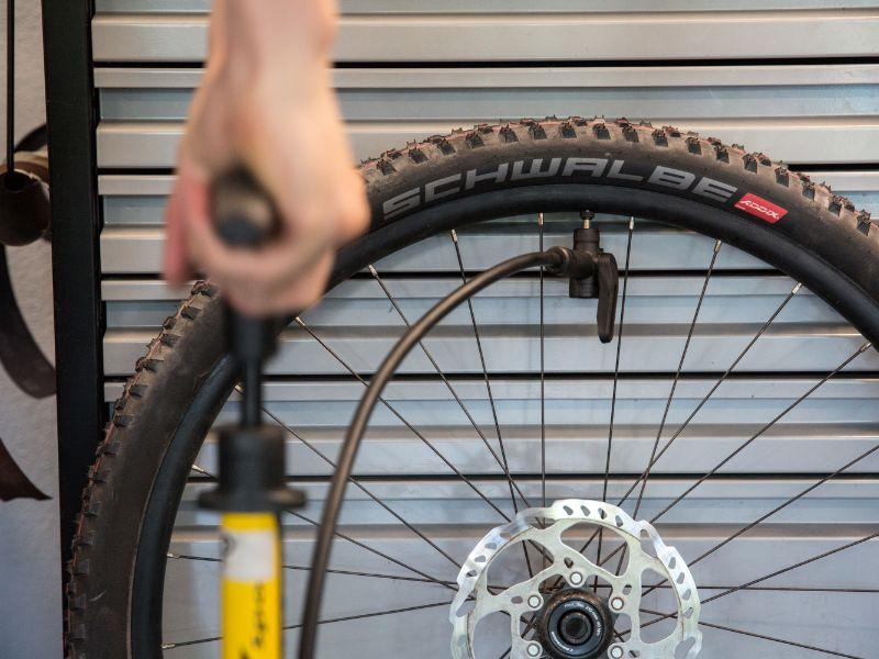 A tubeless MTB tyre needs to be inflated more often than an outer tyre and inner tube combination.