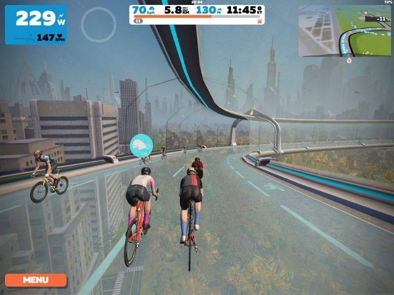 De interactie met Zwift is erg soepel, zoals je gewend bent van de fietstrainers van Tacx.
