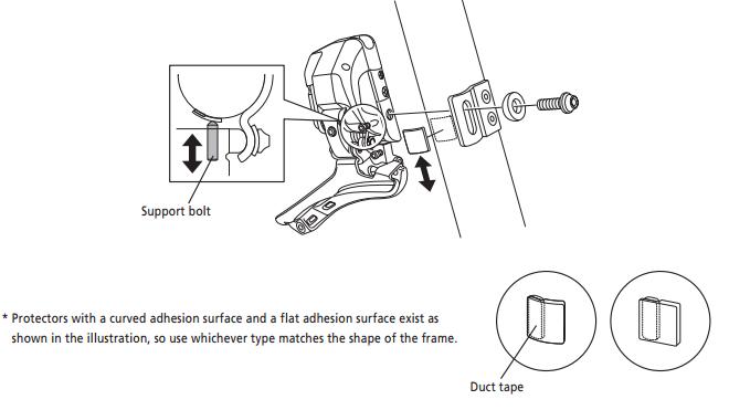 Installeren Di2 voorderailleur