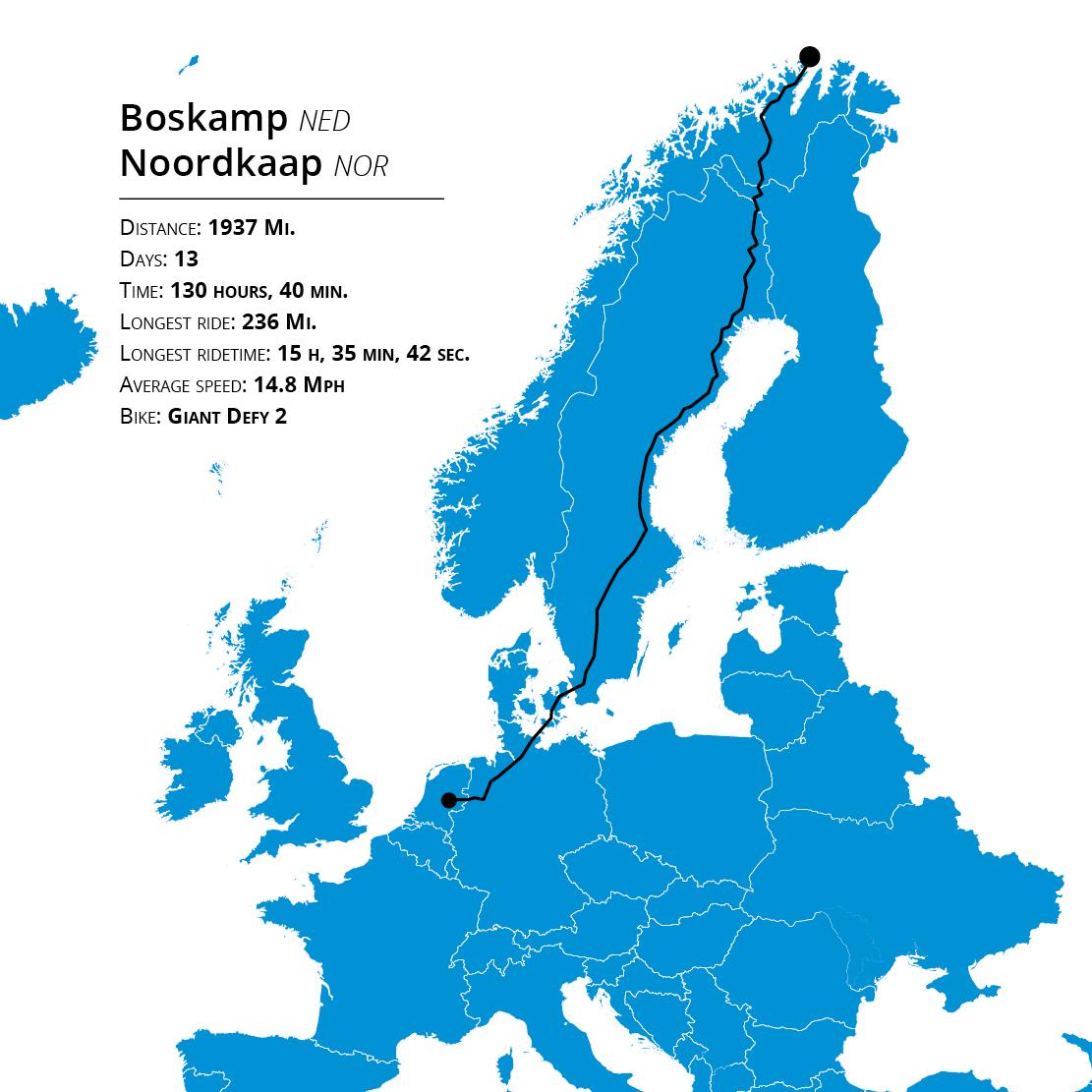 deventer-nordkap mapEnglish